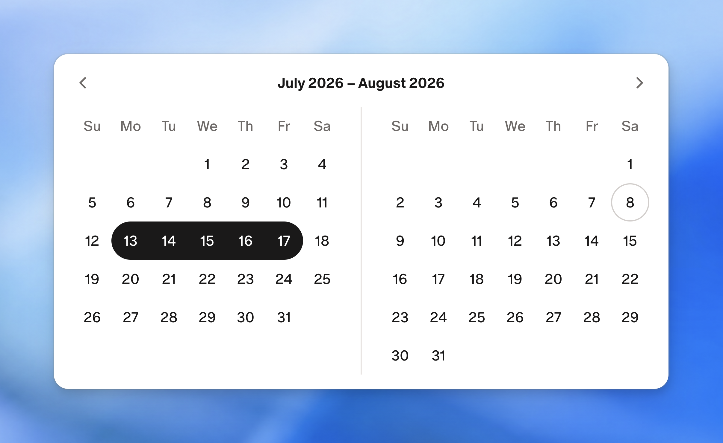Boulevard date range picker component